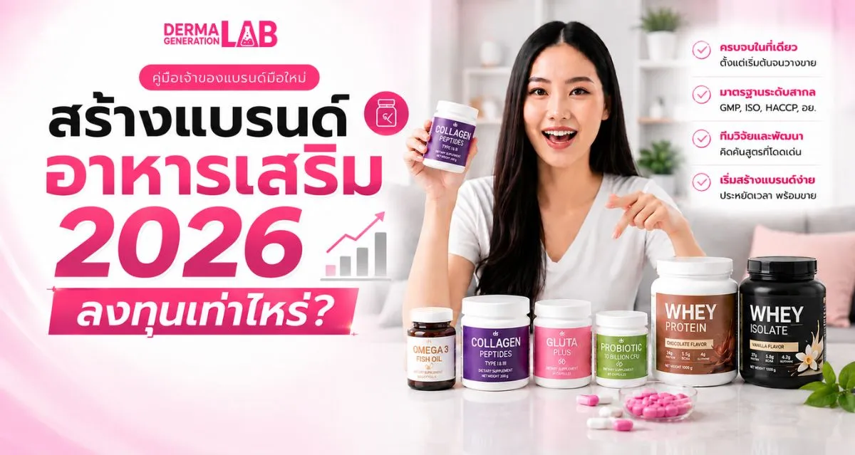 ทำแบรนด์อาหารเสริม ลงทุนเท่าไหร่? งบน้อยทำได้หรือไม่ รวมต้นทุนที่ควรรู้2026