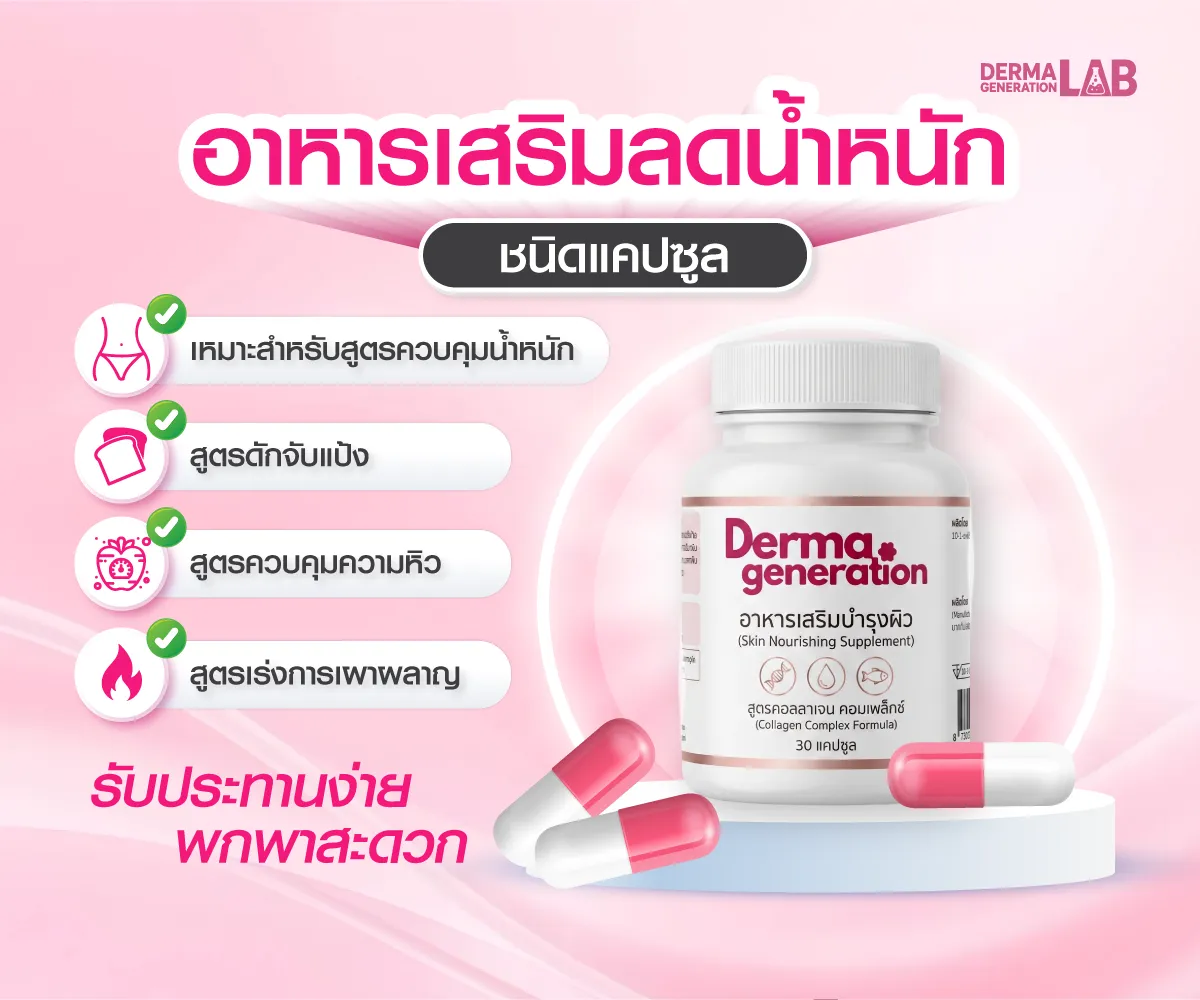 อาหารเสริมลดน้ำหนักชนิดแคปซูล