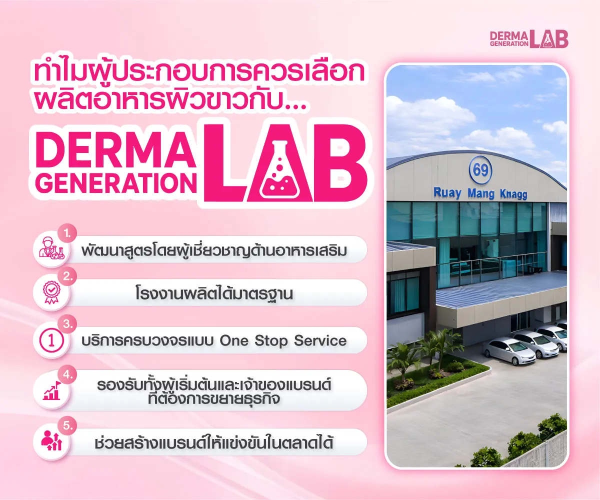 ทำไมควรเลือกผลิตอาหารเสริมผิวขาวกับเรา